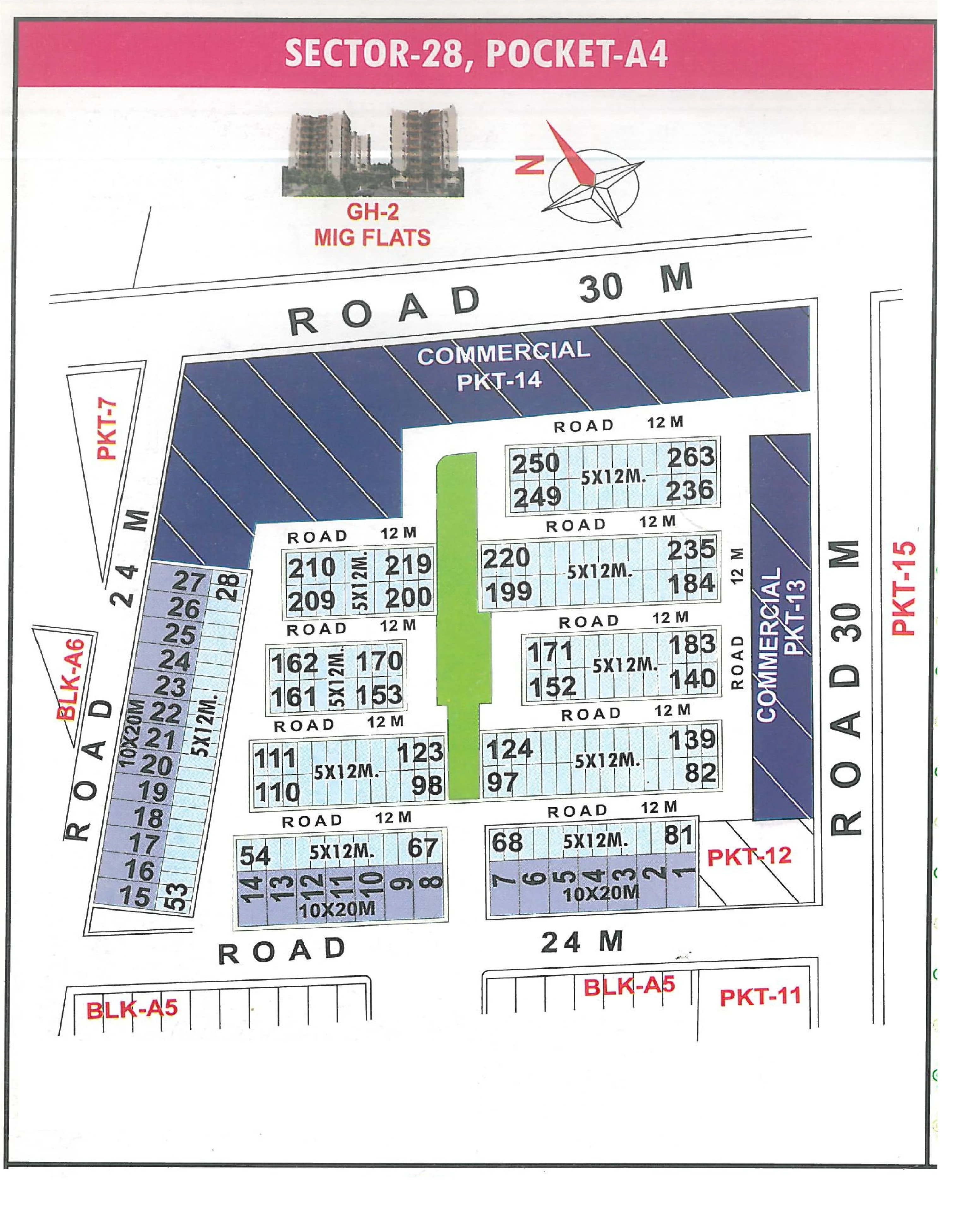 Map of Pocket A4, Sector 28, Rohini