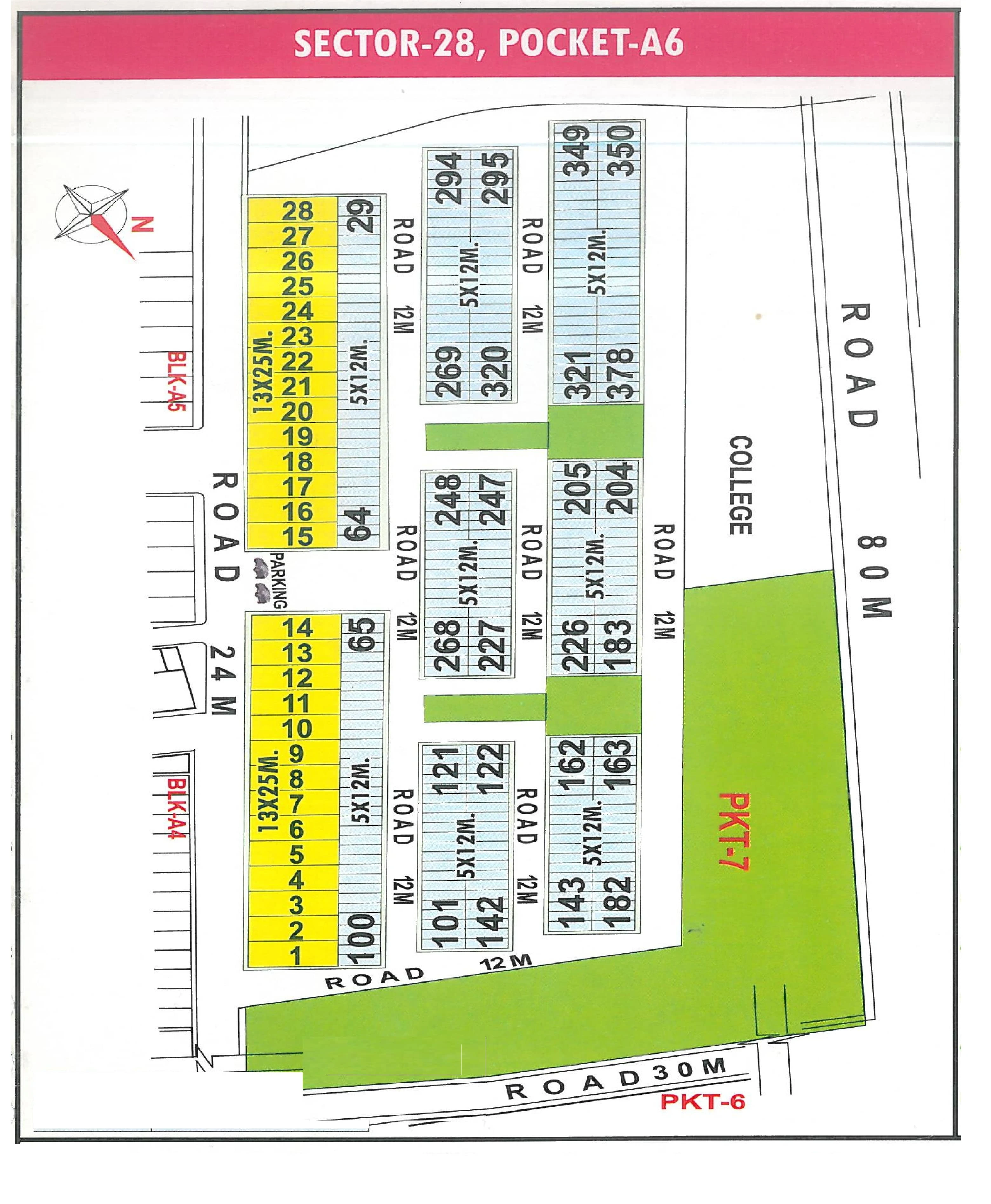 Map of Pocket A6, Sector 28, Rohini