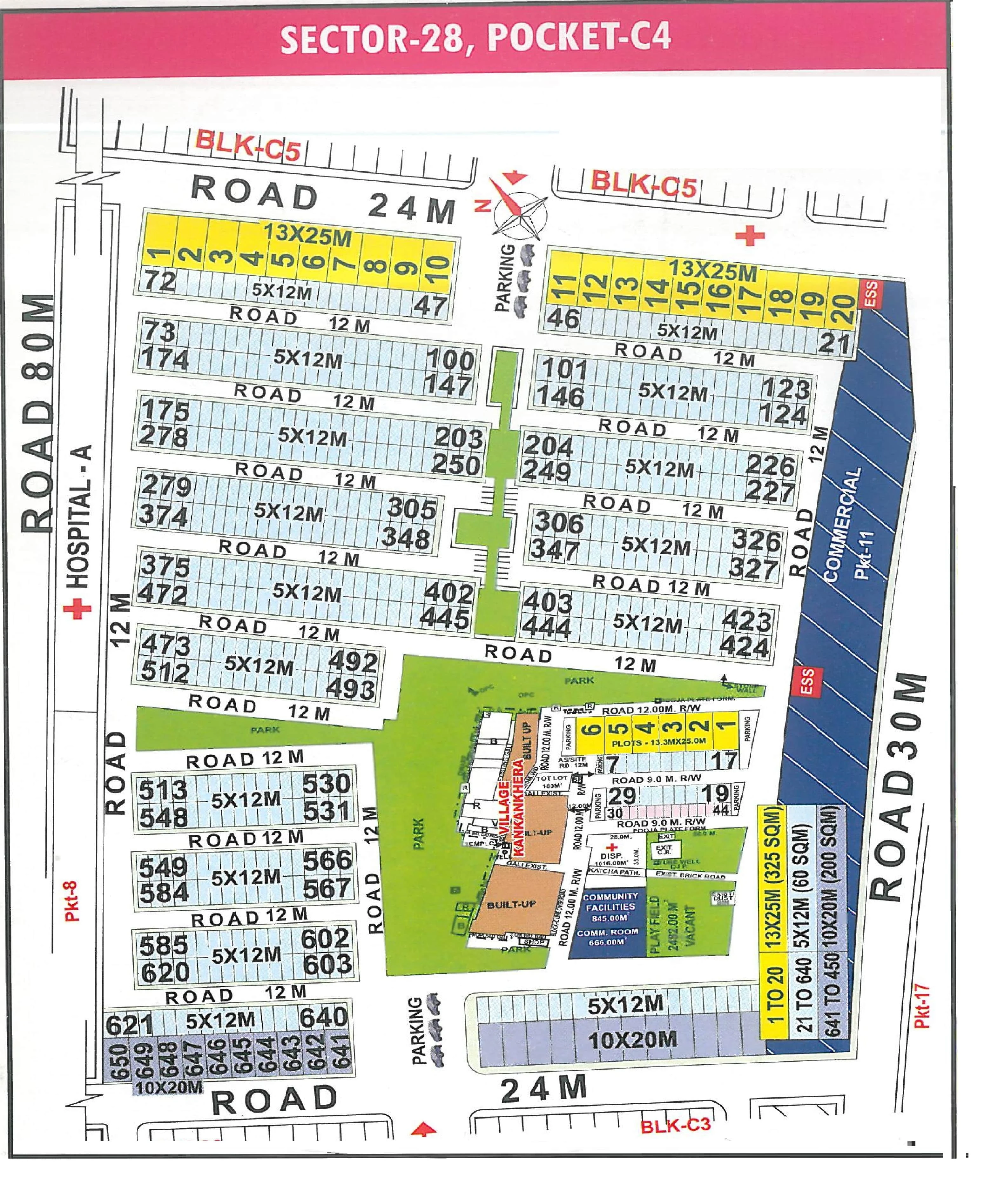 Map of Pocket C4, Sector 28, Rohini