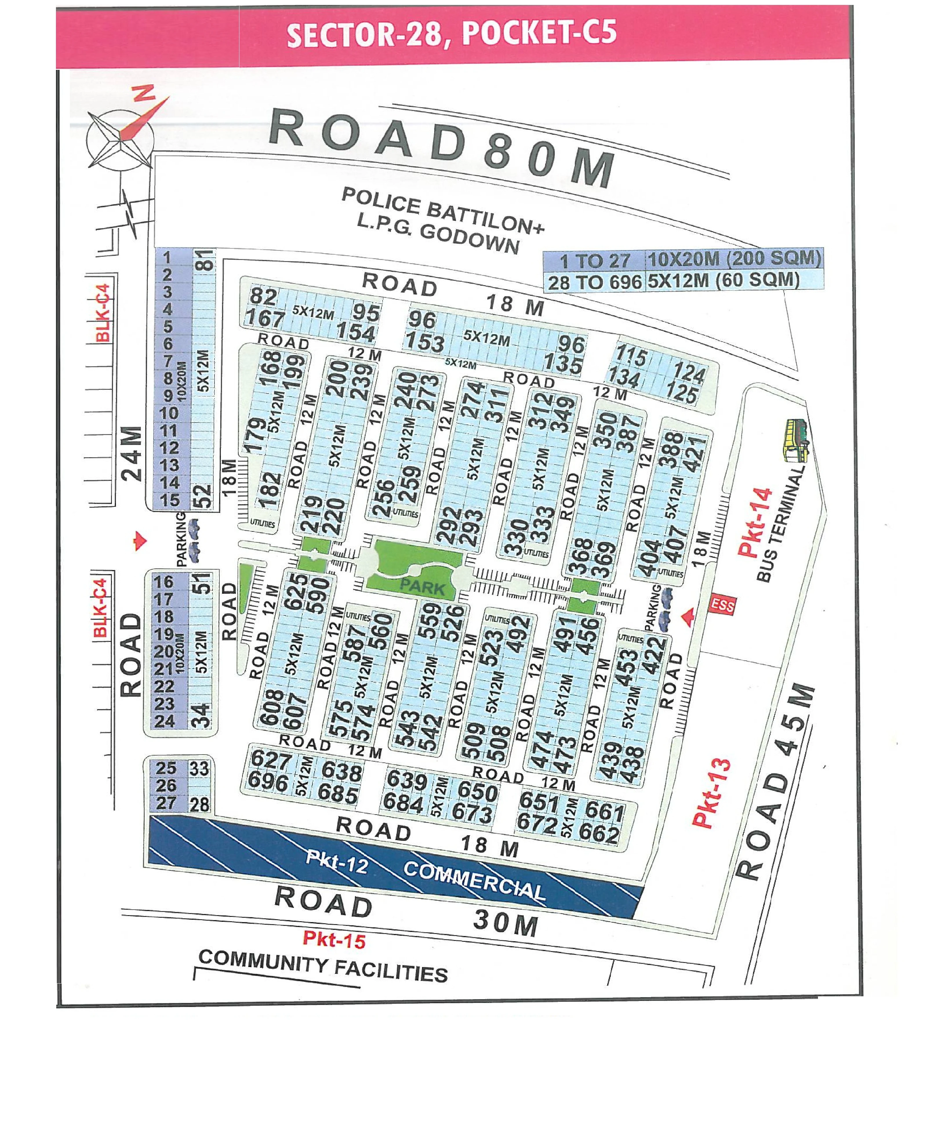 Map of Pocket C5, Sector 28, Rohini