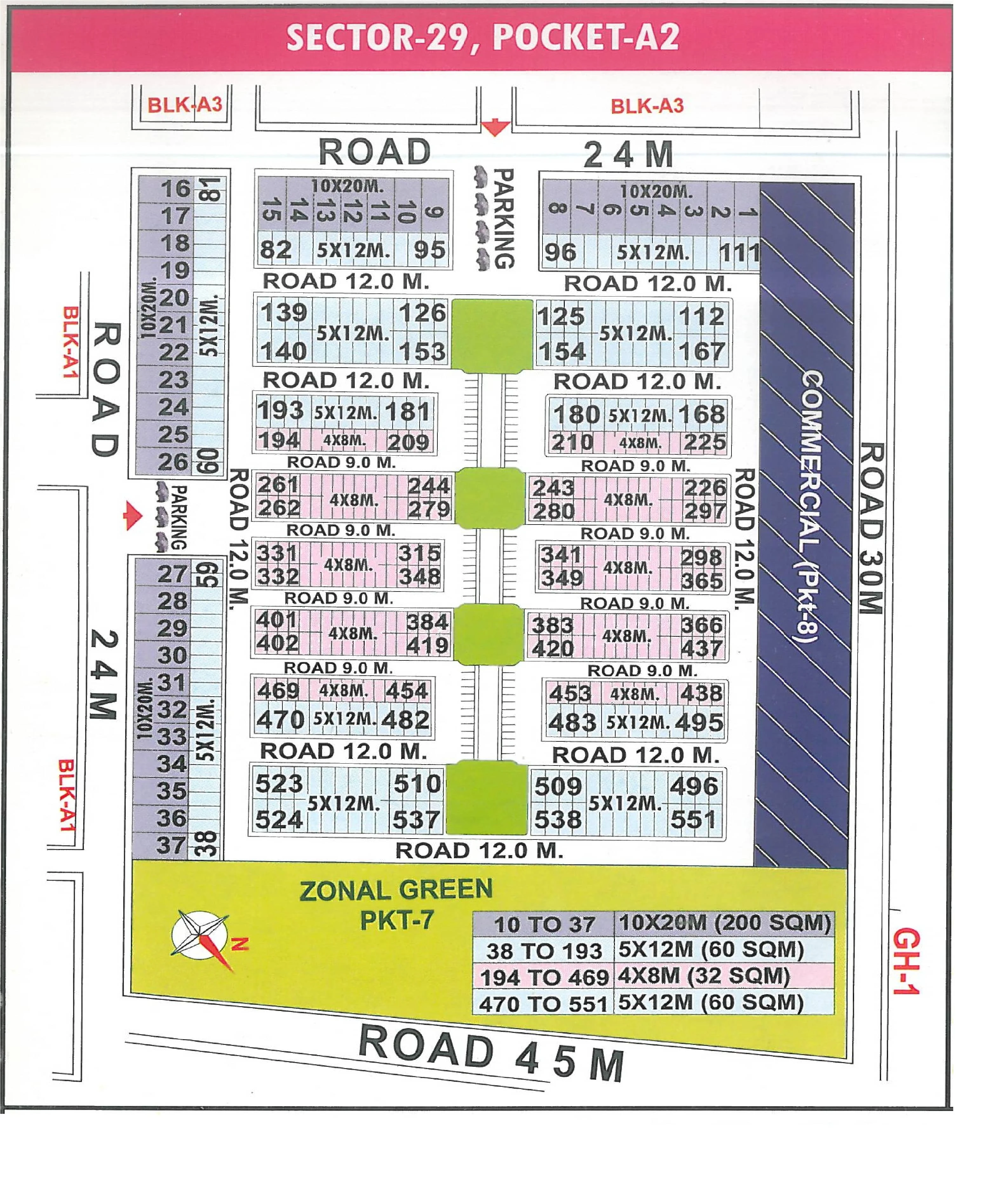 Map of Pocket A2, Sector 29, Rohini