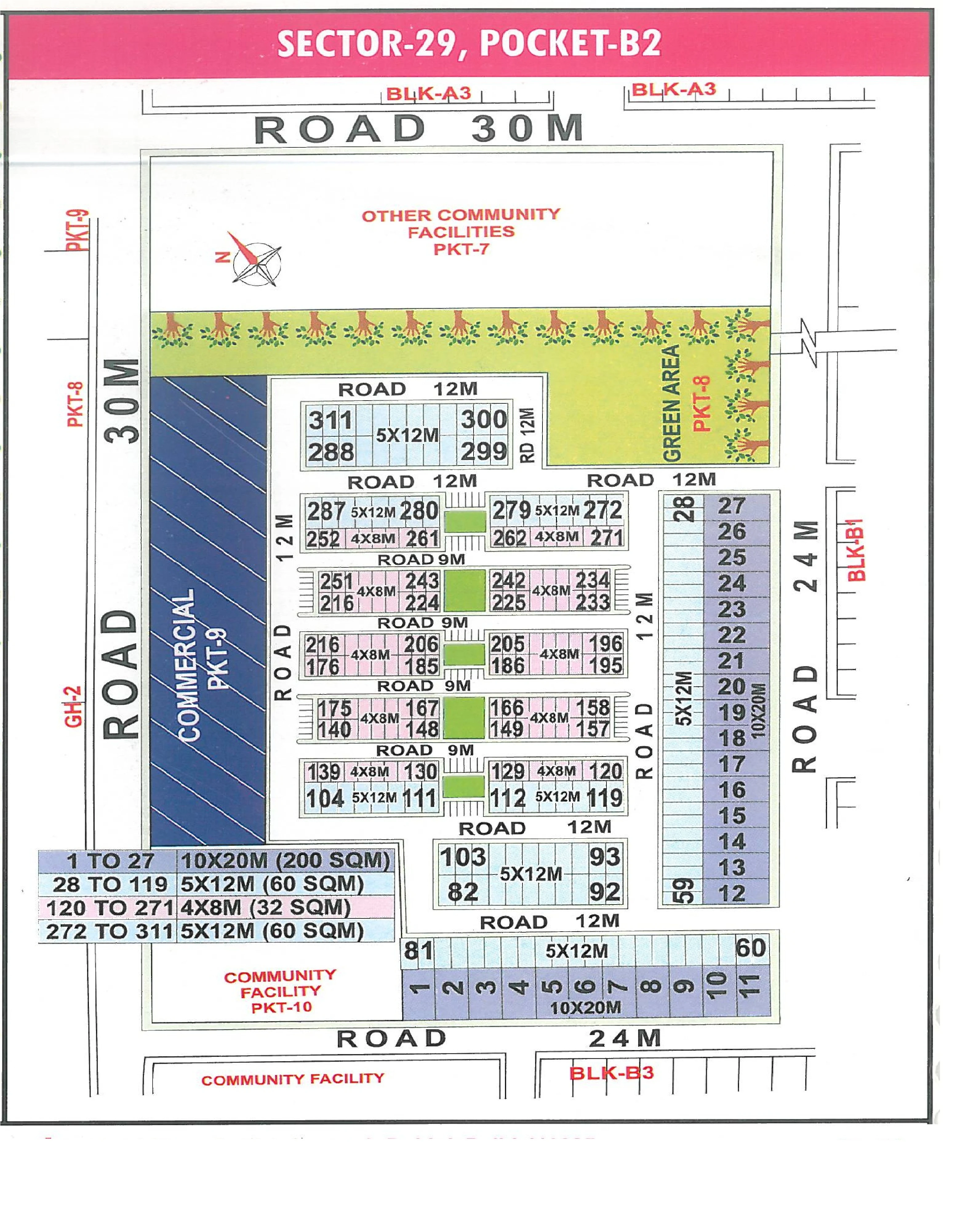 Map of Pocket B2, Sector 29, Rohini