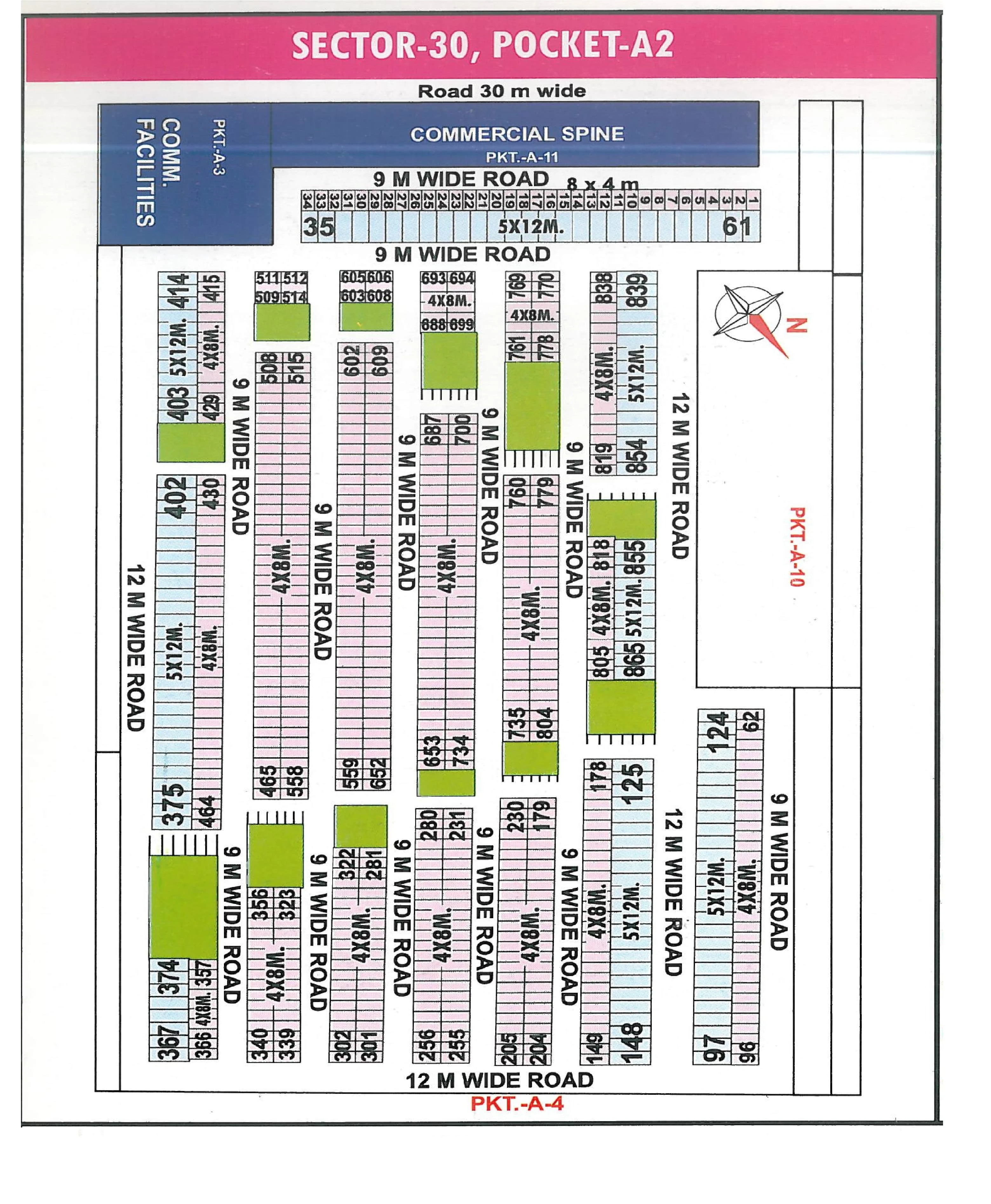 Map of Pocket A2, Sector 30, Rohini