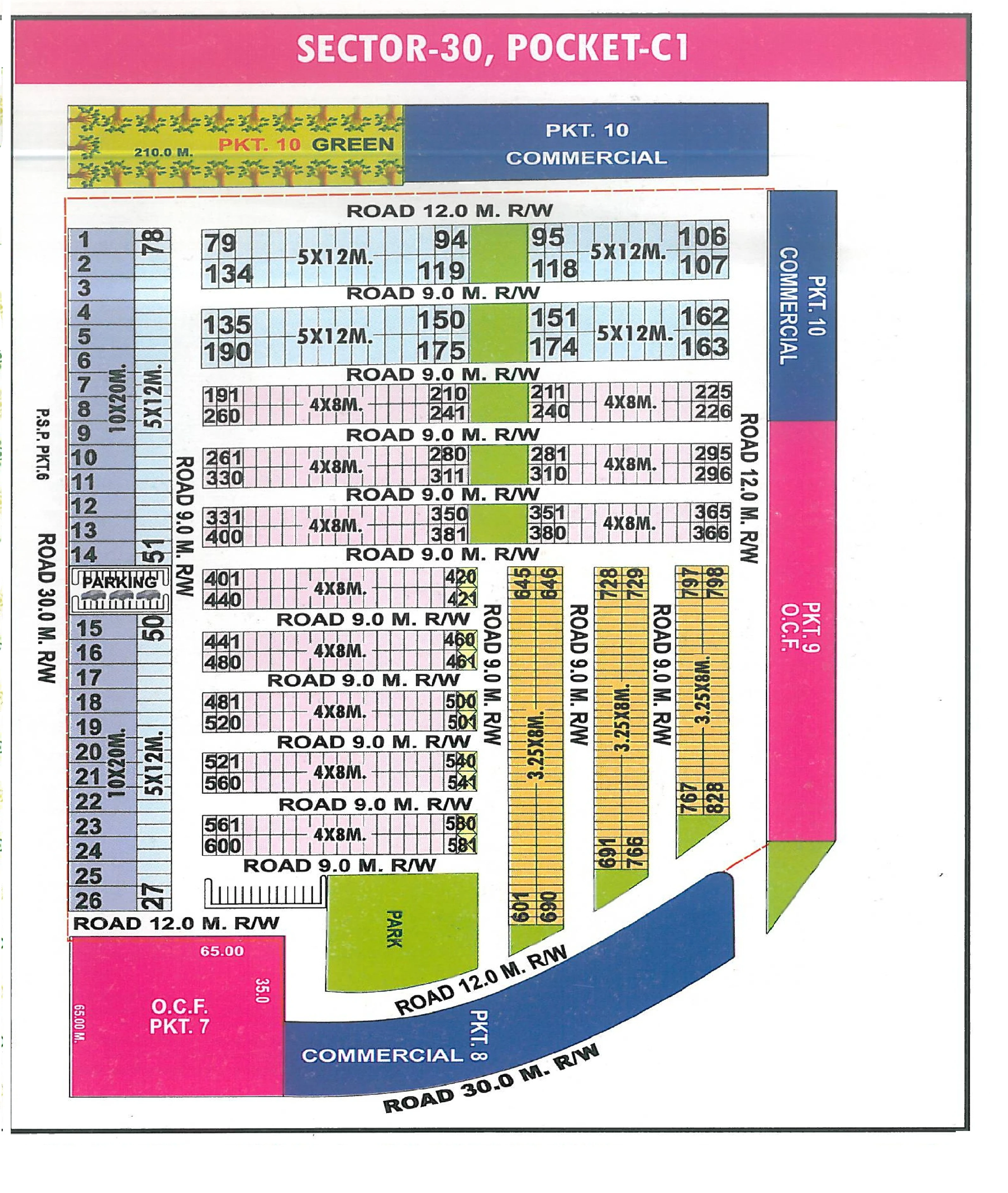 Map of Pocket C1, Sector 30, Rohini