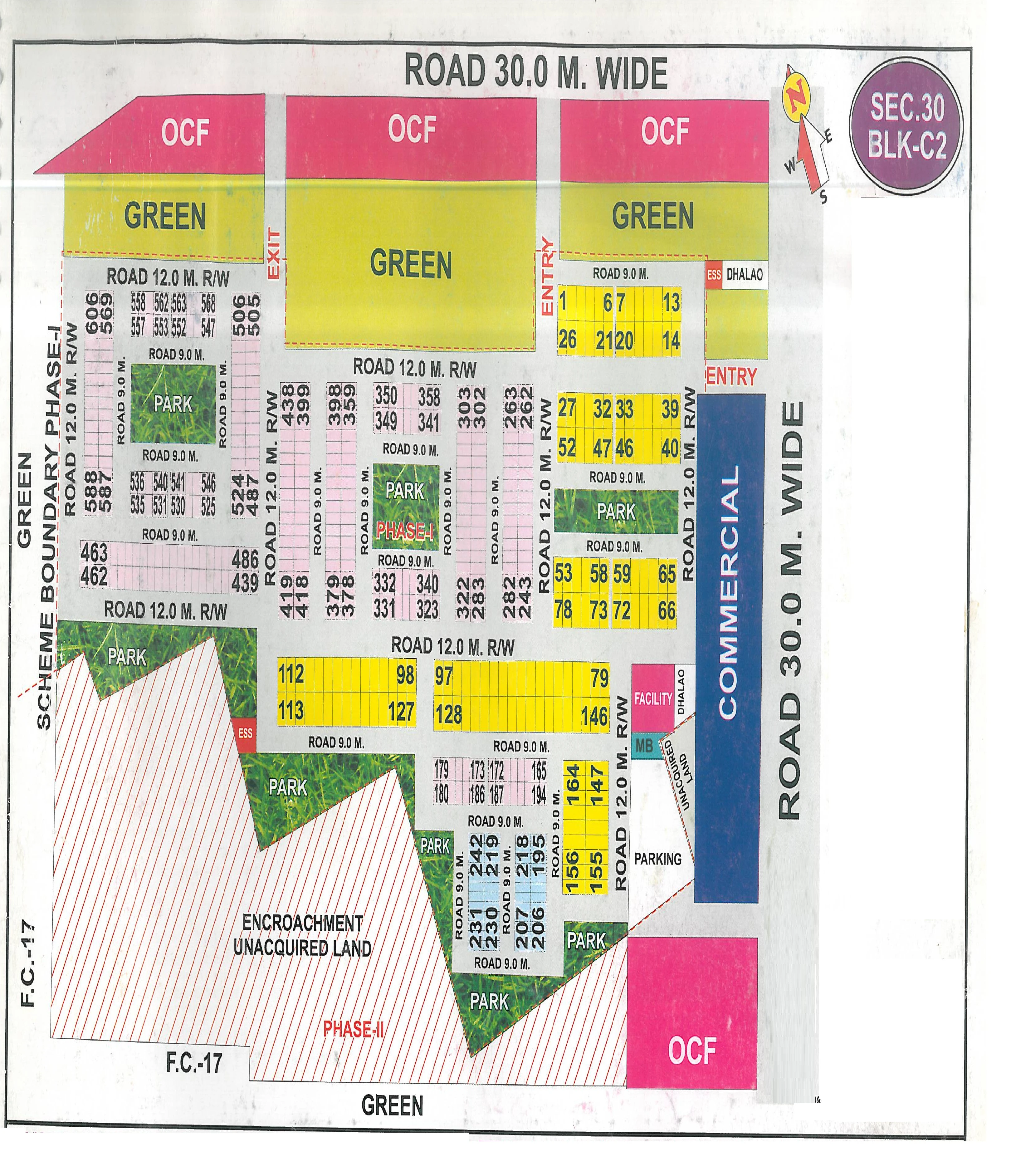 Map of Pocket C2, Sector 30, Rohini