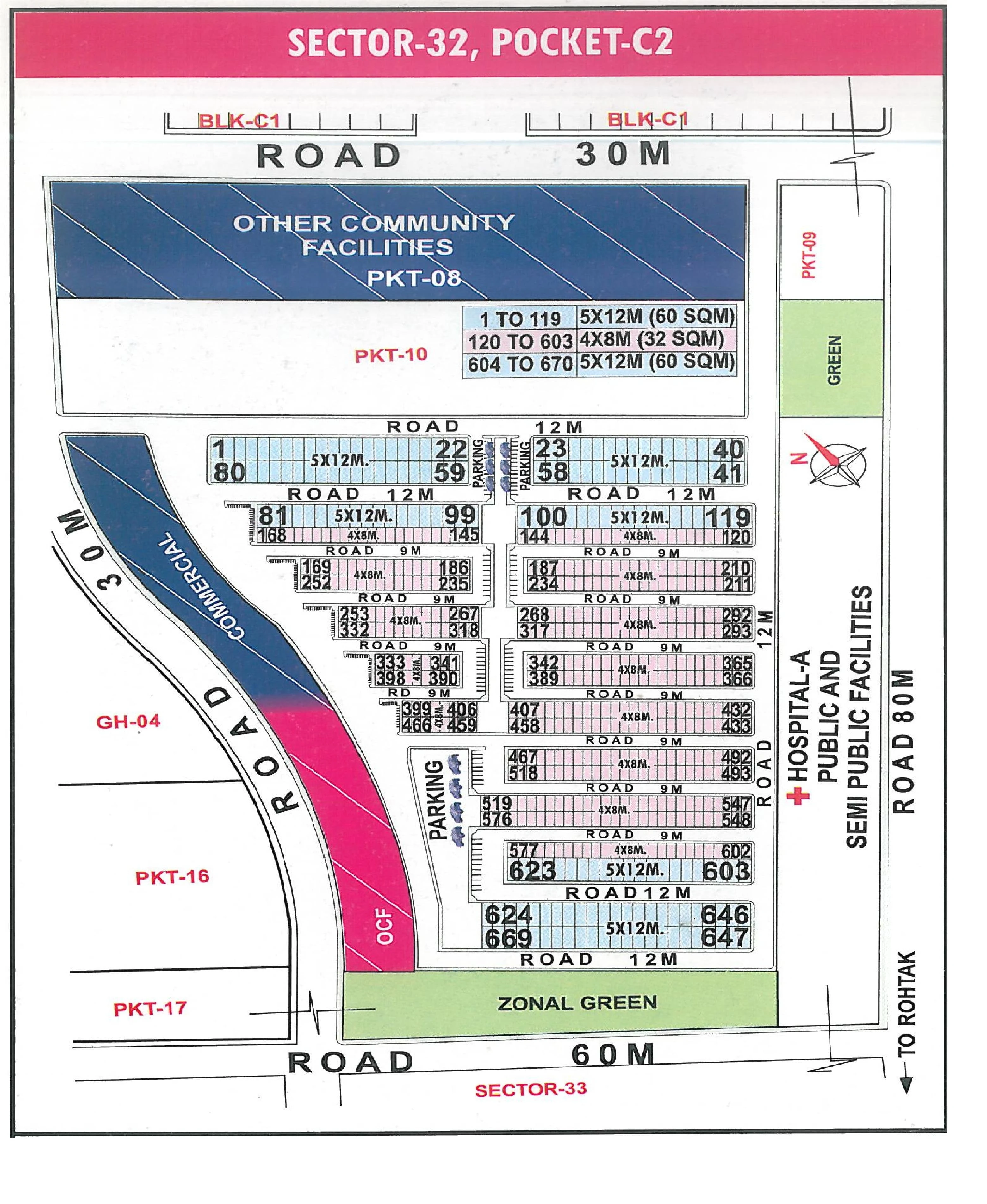 Map of Pocket C2, Sector 32, Rohini