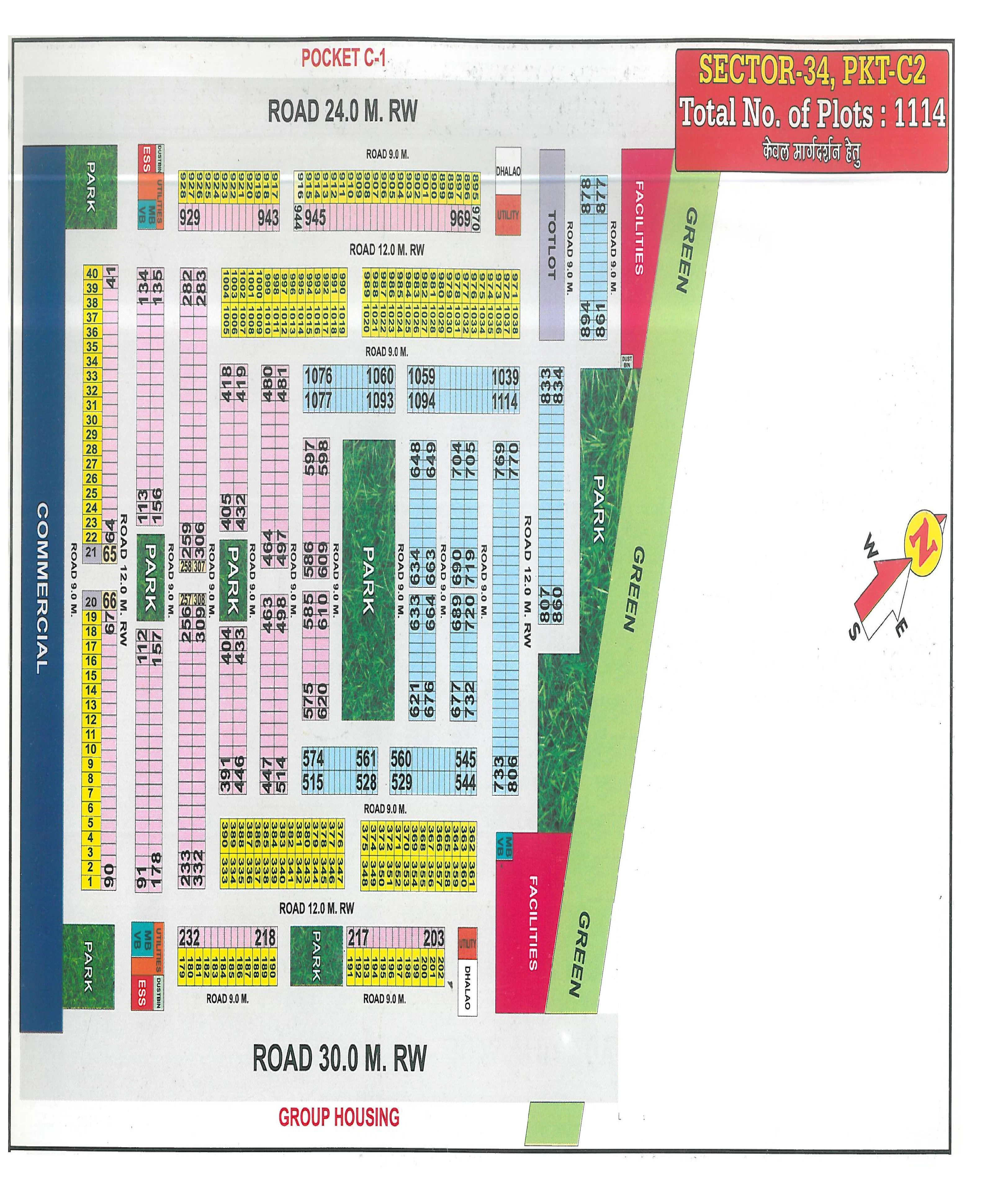 Map of Pocket C2, Sector 34, Rohini
