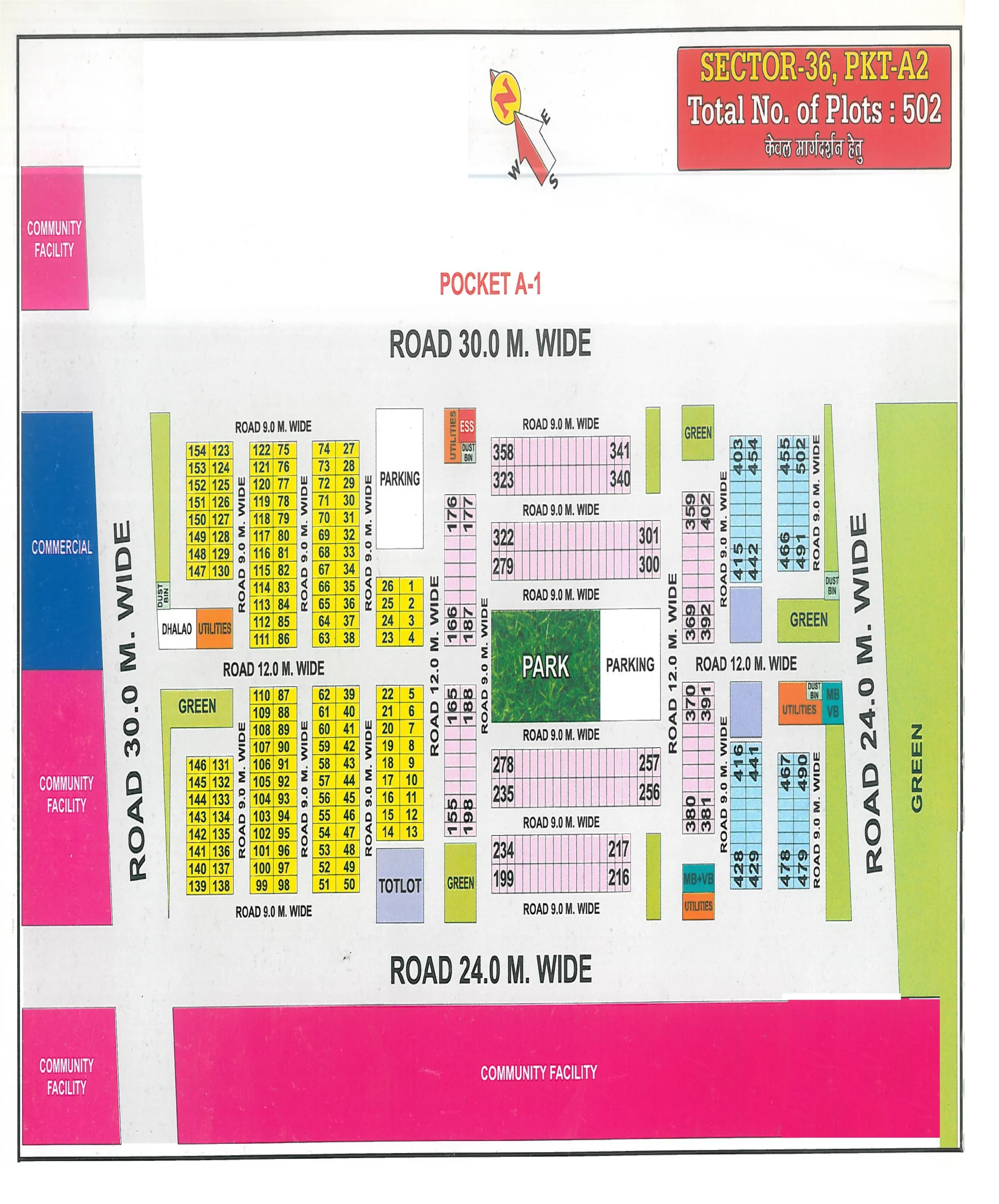 Map of Pocket A2, Sector 36, Rohini