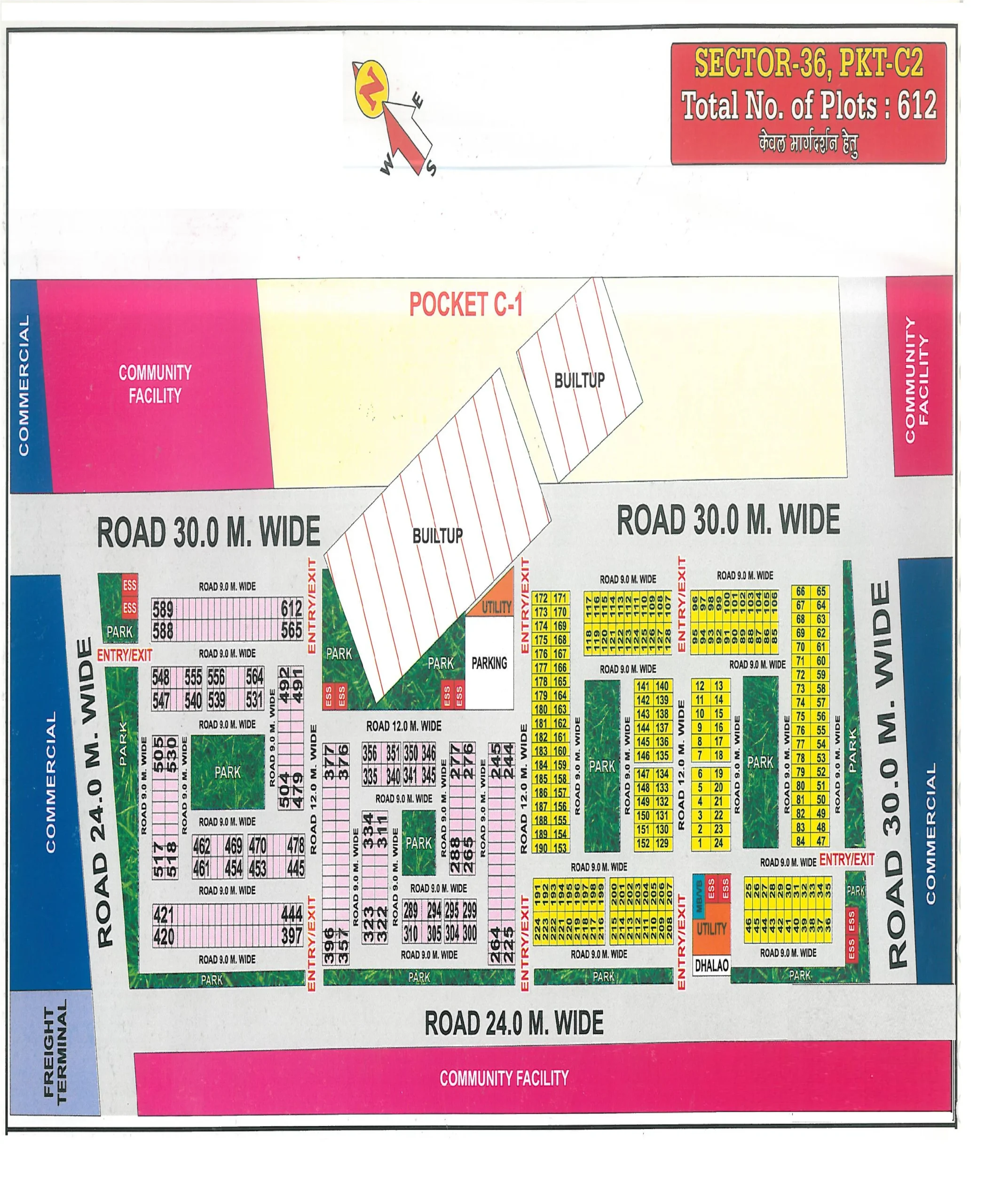 Map of Pocket C2, Sector 36, Rohini