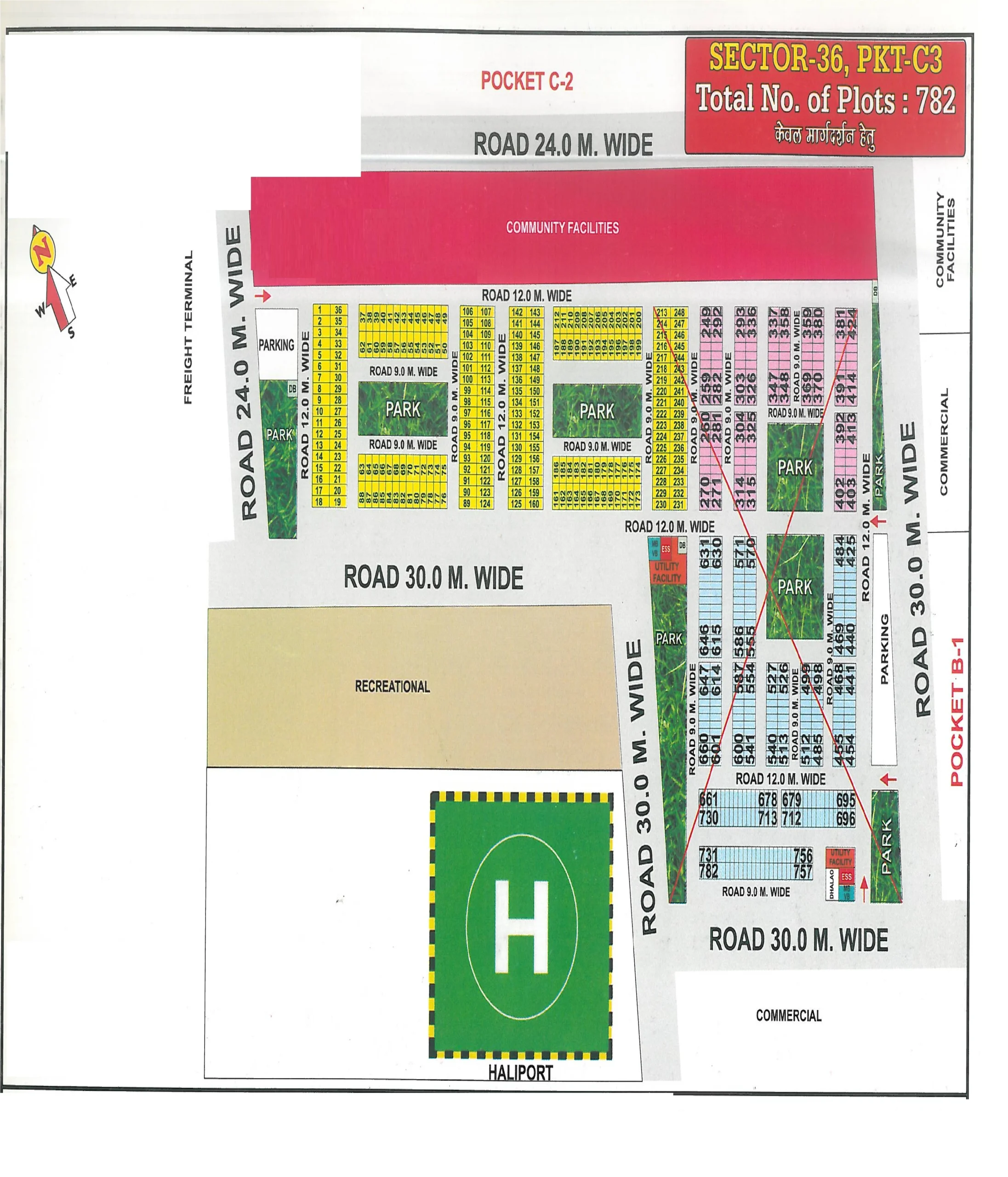 Map of Pocket C3, Sector 36, Rohini