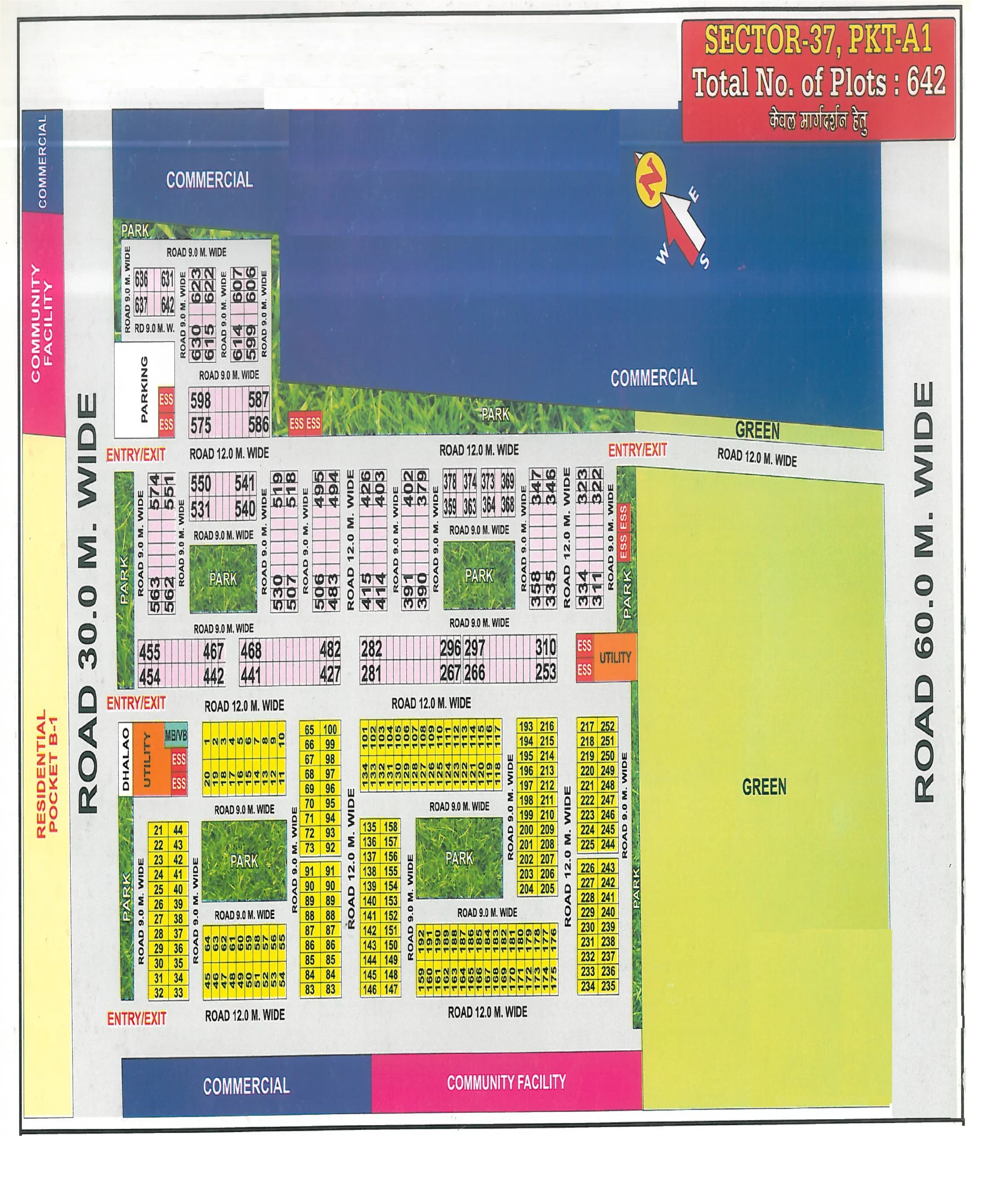 Map of Pocket A1, Sector 37, Rohini